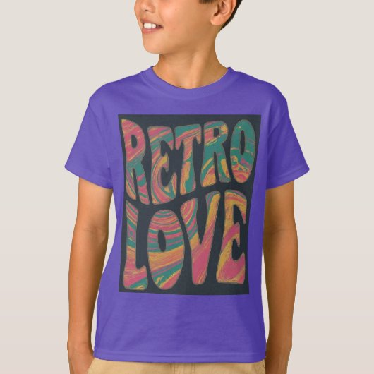Retro liefde t-shirt (Voorkant)