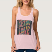 Retro liefde tanktop (Voorkant)
