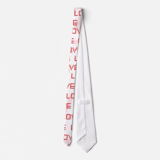 Retro Liefde Tekst Stropdas (Achterkant)