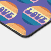 Retro Liefde Typografie Op  Sunset Stripes Bureaumat (Hoek)