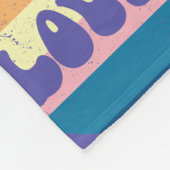 Retro Liefde Typografie Op  Sunset Stripes Fleece Deken (Hoek)