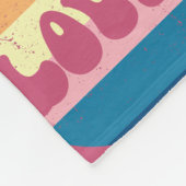Retro Liefde Typografie Op  Sunset Stripes Fleece Deken (Hoek)