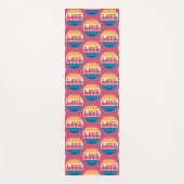 Retro Liefde Typografie Op  Sunset Stripes Yogamat (Voorkant)