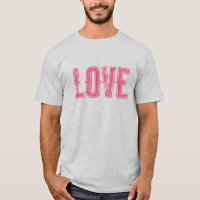 Retro Liefde - Vervaaagde Roze Vintage Typografie
