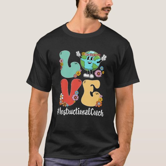 Retro Liefde Wereld Aarde Dag 2023 Instructie Coac T-shirt (Voorkant)