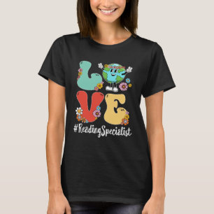 Retro Liefde Wereld Aardedag 2023 Leesspecialist T-shirt