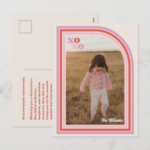 Retro Liefde XOXO Valentijnsdag Foto Briefkaart