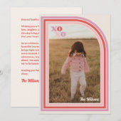 Retro Liefde XOXO Valentijnsdag Fotokaart Feestdagenkaart (Voorkant / Achterkant)