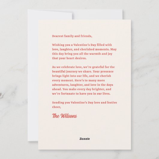 Retro Liefde XOXO Valentijnsdag Fotokaart Feestdagenkaart (Achterkant)