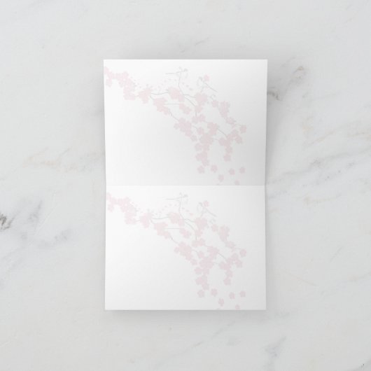 Retro Liefdesduif Kersenbloesem Trouw Dank Je Bedankkaart (Binnen)