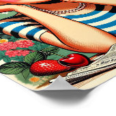 Retro Liefdesvogels Poster (Hoek)