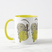 Retro Lieve Fantasy Vlinder Fee met Vleugels Mok (Links)