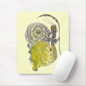 Retro Lieve Fantasy Vlinder Fee met Vleugels Muismat (Met muis)