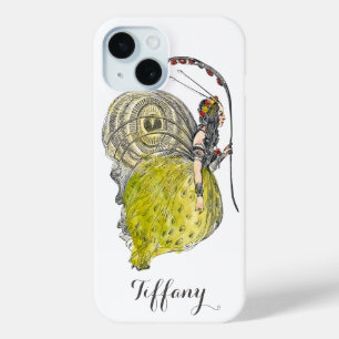 Retro Lieve Fantasy Vlinderfee met Vleugels iPhone 15 Case
