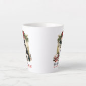 Retro lieve Kerstman vergeet de hond niet Kerstmis Latte Mok (Voorkant)