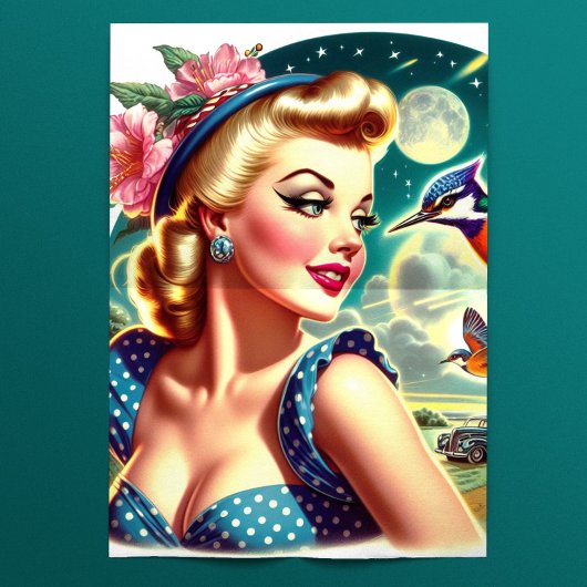 Retro Lieve Kitsch Pin-up Tissuepapier