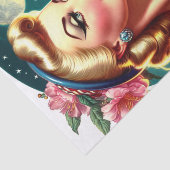 Retro Lieve Kitsch Pin-up Tissuepapier (Detail)