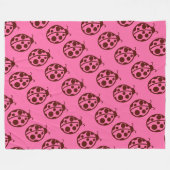 Retro Lieveheersbeestje Dekbed  Fleece Deken (Voorkant (Horizontaal))