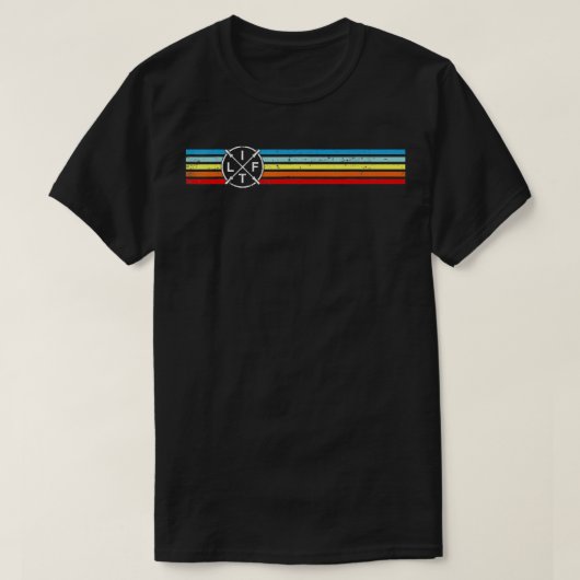 Retro LIF Gewichtshouding, barbellen, doorgesneden T-shirt (Design voorkant)