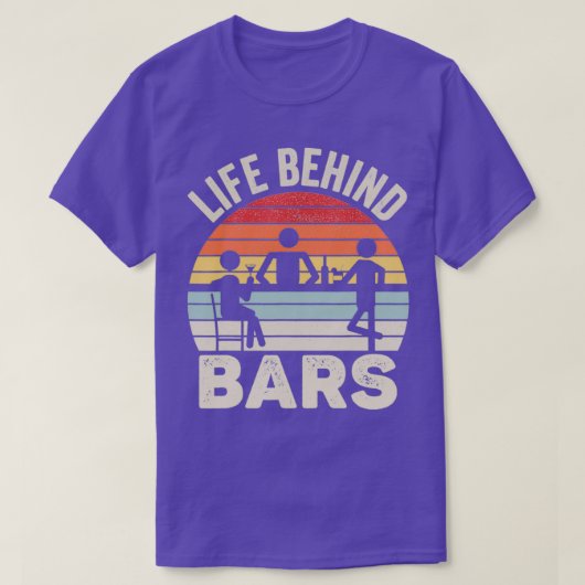  Retro Life Behind Bars Bartender T-shirt (Design voorkant)