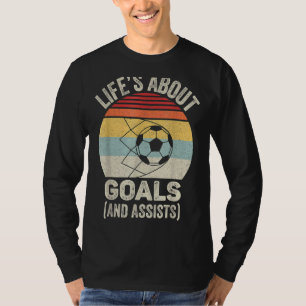 Retro Life gaat over doelen en helpt Socc T-shirt