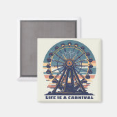 Retro Life is een carnaval Magneet (Voorkant / Achterkant)