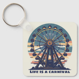 Retro Life is een carnaval Sleutelhanger