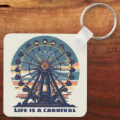 Retro Life is een carnaval Sleutelhanger (Achterkant)