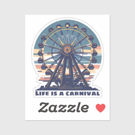 Retro Life is een carnaval Sticker (Vel)