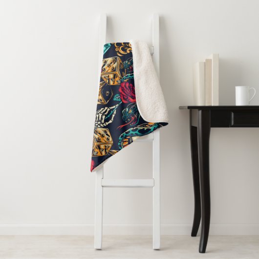 Retro Lifestyle Sherpa Deken (In situ)