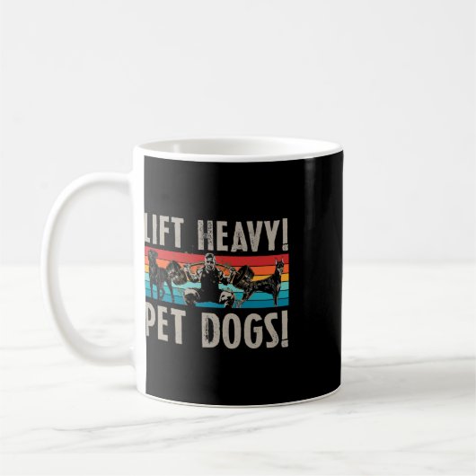 Retro Lift Heavy Pet Dogs Bodybuilding For Weightl Koffiemok (Links)