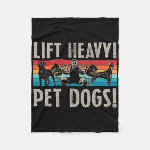 Retro Lift Zware Huisdieren Honden Bodybuilding Vo Fleece Deken