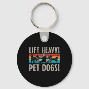 Retro Lift Zware Huisdieren Honden Bodybuilding Vo Sleutelhanger