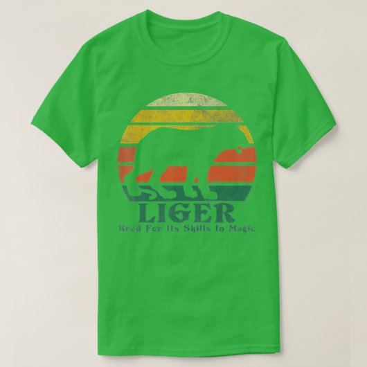 Retro  Liger Tiger Lion Magic Beast T-shirt (Design voorkant)