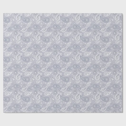 Retro Light Grey Paisley Cadeaupapier (Vlak)