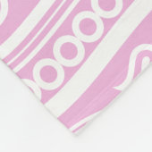 Retro Light Roze White Paisley Print Fleece Deken (Hoek)