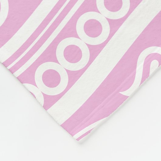 Retro Light Roze White Paisley Print Fleece Deken (Hoek)