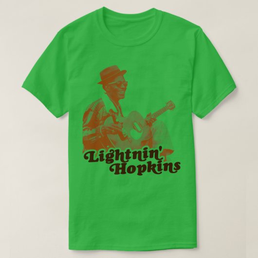 Retro Lightnin Hopkins Sepia Tribute T-shirt (Design voorkant)