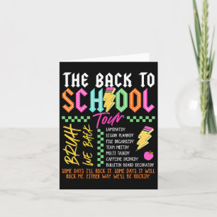 Retro Lightning Bolt ABCD Terug naar School Tour O Kaart