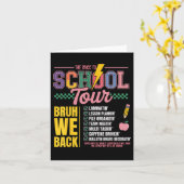 Retro Lightning Bolt ABCD Terug naar School Tour O Kaart (Gele Bloem)