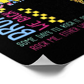 Retro Lightning Bolt Back To School Tour Teacher K Poster (Hoek)