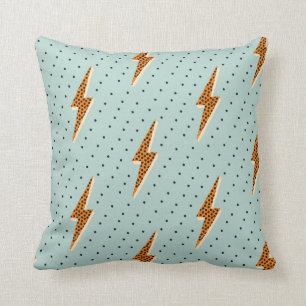 Retro Lightning bolt thunder flash red fabric Kussen