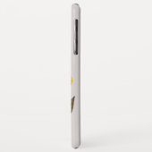 Retro Lijn Kunst Gele Bloemige Gepersonaliseerde N Case-Mate iPhone Case (Achterkant/links)