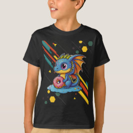 Retro lijn vibin' Schattigee Baby Dragon T-shirt