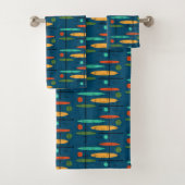 Retro-lijnen en -objecten bad handdoek (Insitu)