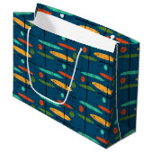 Retro-lijnen en -objecten groot cadeauzakje (Voorkant Gekanteld)