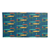 Retro-lijnen en -objecten kussensloop (Achterkant-Rechts)