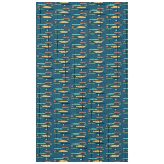 Retro-lijnen en -objecten tafelkleed (Voorkant)