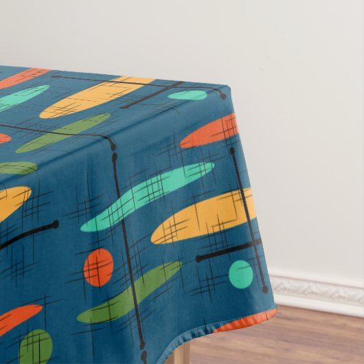 Retro-lijnen en -objecten tafelkleed (Voorbeeld)