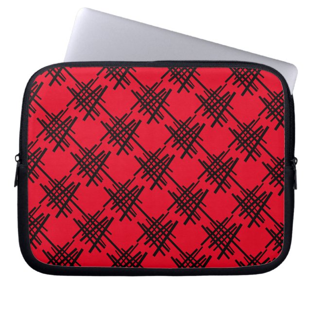 Retro Lijnen Laptop Sleeve (Voorkant)